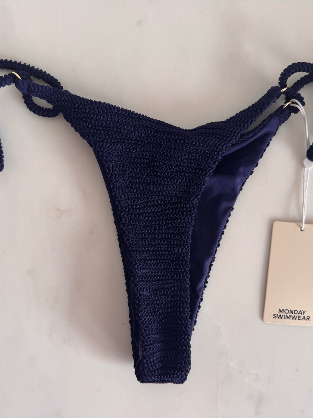Monday Swimwear Hanalei Bottom in Midnight Crinkle